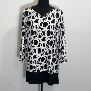 Susan Graver LK Print Top, EUC